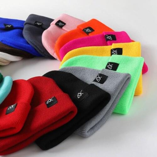 Autumn Winter Solid Color Knitted Hat Unisex Curly ild Outdoor Skiing Couple Wool Beanie Hedging Landlord Cap Female A54