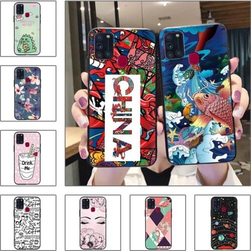 Anti-dust For Woman Phone Case For Samsung Galaxy A21S Anti-knock Cute Waterproof New Soft