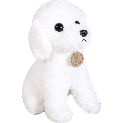 Realistic Curly Plush Dog Puppy Stuffed Doll Home Sofa Car Decor Girls Gift NEW