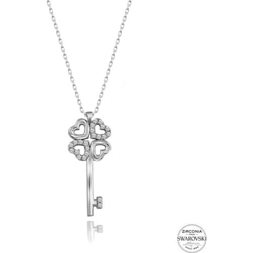 Silver 925 Sterling Swarovski Zirconia Cz Necklace