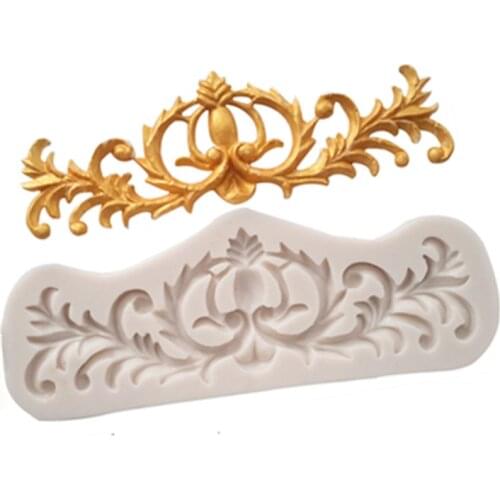 DIY Epoxy Resin European Pattern Stripe Silicone Mold Chocolate Mold Cake Baking Decoration Pattern Modeling Silicone Mold