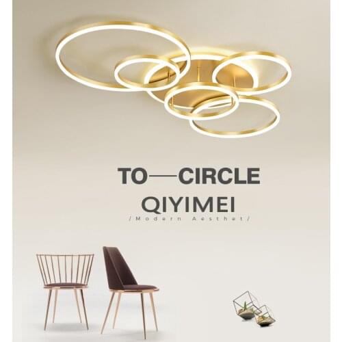 Gold White Modern LED Chandelier Lighting For Living Study Room Dimmable Indoor Lamps Parlor Foyer Lustres Lampadario Luminaire