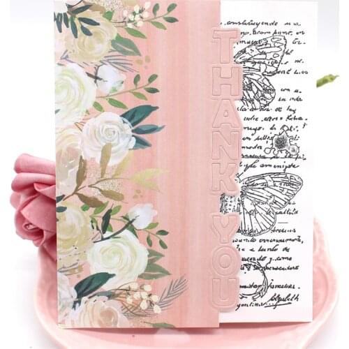 Thank You Metal Cutting Dies Stencils for DIY Scrapbooking/photo album Decorative Embossing DIY Paper Cards