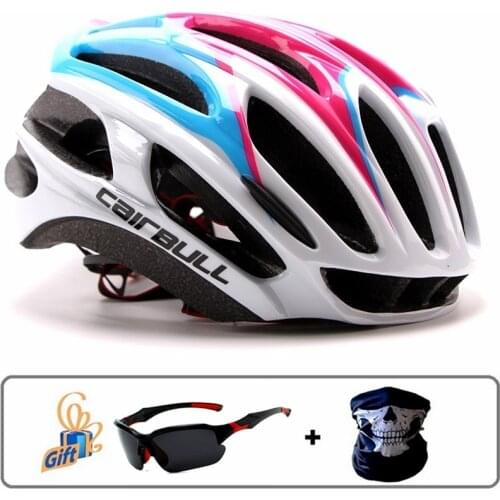 Ultralight Racing Cycling Helmets with Sunglasses Intergrally-molded MTB Bicycle Helmet Outdoor Sports Mountain Road Bike Helmet