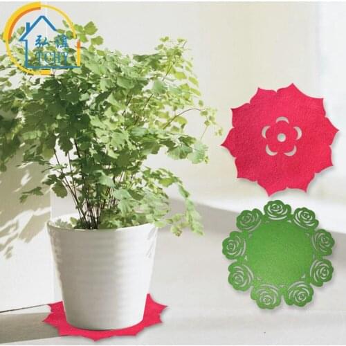 TCHY 5pcs Felt Flowerpot Placemat Household super absorbent Non-woven Floor Mats Pad for Home Decoration Accessories Mordern