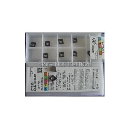 HITACHI CARBIDE INSERTS CCMT060204 CY250 for steel Made in Japan Free Shipping
