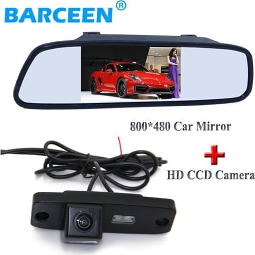 4.3" car display mirror monitor with car rear parking camera for Hyundai Elantra Terracan Tucson Accent/For Kia Sportage R 2011