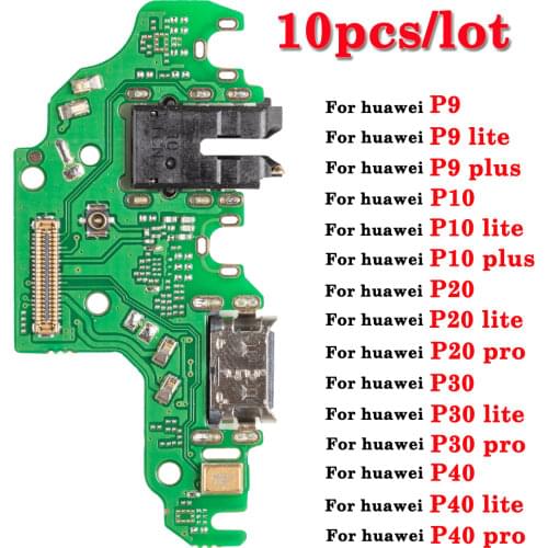 1pcs High Quality Dock Connector Charging Port Flex For Huawei P9 P10 P20 P30 P40 lite Plus Pro USB With Microphone Module Board
