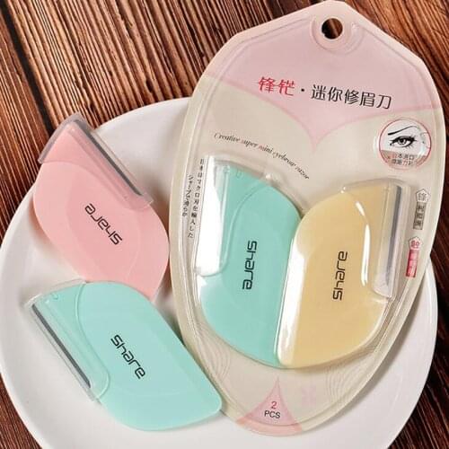 2PCS/Set Women Eyebrow Trimmer Razors Remover Facial Hair Removal for Women, Eyebrows Trimming and Shaping Blade with Cover