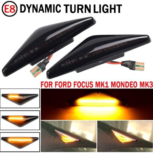 2 pieces Led Dynamic Side Marker Turn Signal Light Sequential Blinker Light For Ford MONDEO 2000-2007 MK 3 FOCUS MK1 1998-2004