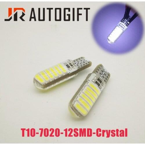 4pcs Clearance lights T10 7020 LED 12SMD LED 194 W5W Silicone Car Side LED Wedge Light Lamp Bulb White 6000K 12V 24V Car styling