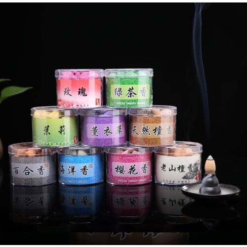 40pcs/Bag Backflow Incense for Backflow Tower Accessories Colorful Bullet Shape Incense Lemon Natural Sandalwood Tea Agarwood
