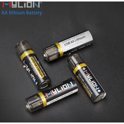 NEW AA battery 1.5V 1500mWh/1.5V AA 1000mWh Usb rechargeable li-ion batteries for Electric toy battery