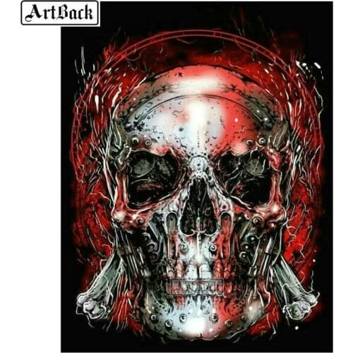 5d skull icon diamond painting embroidery full square & round death landscape handmade mosaic canvas art resin crafts skull