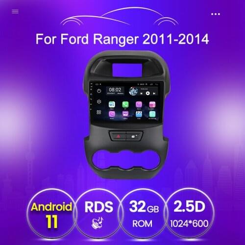 Android 11 Car radio gps Ford Ranger/F250 2011-2016 Quad-core Automotivo multimedia stereo 32GB ROM BT WIFI 2 Din