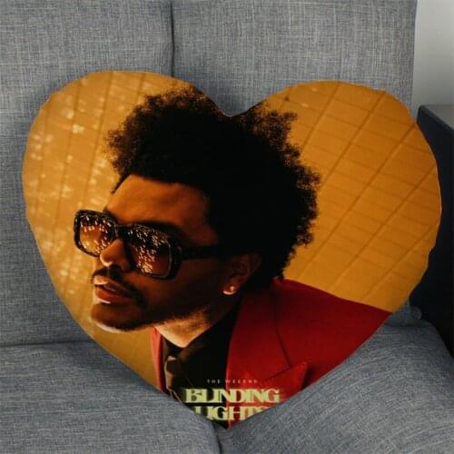 Hot Sale Custom Singer The Weeknd Heart Shape Pillow Covers Bedding Comfortable Cushion/High Quality Pillow Cases