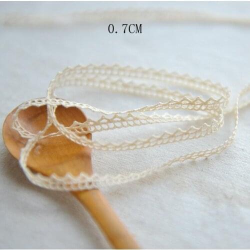 10 Meters/ lot Beige Color 100% Cotton Lace for Lace Fabric/Home Furnishing Warp Knitting DIY Garment Accessories
