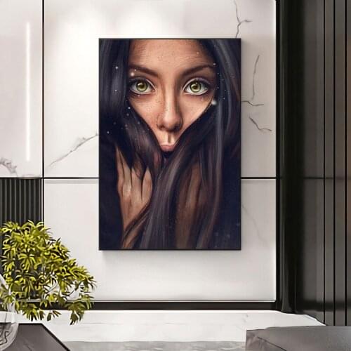 Cartoon Fashion Girl Canvas Paintings Modern Wall Art Prints Poster Living Room Decor Decorative Paintings Wall Home Decor