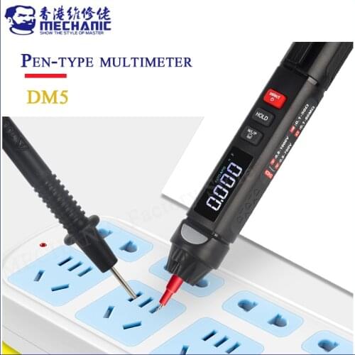 MECHANIC DM5 digital display pen-type multimeter automatic measuring range and intelligent anti burning phase sequence detection