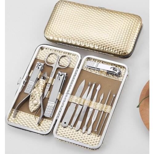 Stainless Steel Ear Digging Spoon Cleaning Spoon Eyebrow Trimming Nail Nail Polisher Exfoliating Cleaning Tool Set