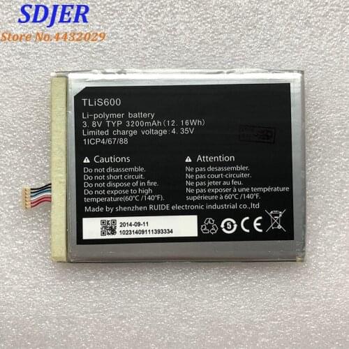 Wire Version TLiS600 / 396686P 3200mAh For Alcatel TCL S720 S720T S750T S725T P728M I718M 3N M2U M2L M2M Battery