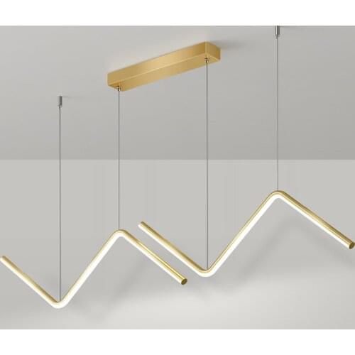 Modern minimalist dining room lamp chandelier Nordic minimalist dining table bar counter office creative special-shaped led livi