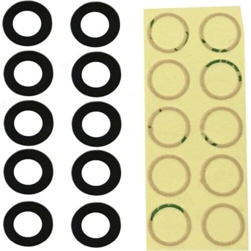 5pcs Back Camera Glass for iPhone 7 8 6 6S Plus X XR XS Max Rear Camera Cover Lens 3M Sticker Holder Replacement Parts