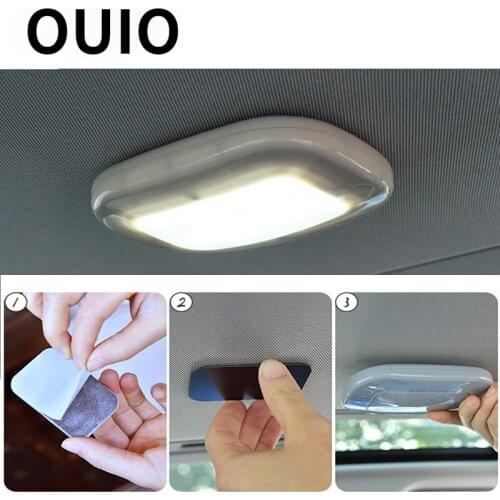 OUIO 12V DIY Car LED reading light Trunk ceiling lamp for Hyundai Creta I30 IX35 Volkswagen Polo VW Golf 4 7 5 Tiguan Kia Rio