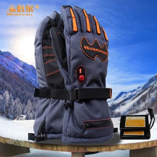 Warm 7.4V Motorcycle Heating Gloves Riding Racing Biking Winter Sports Electric Rechargeable Battery Heated Warm Gloves Cycling