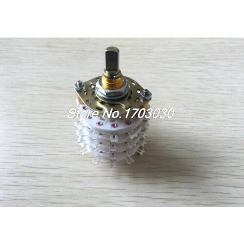 6mm Dia Shaft 8P5T 8 Pole 5 Position Band Channel Selector Rotary Switch