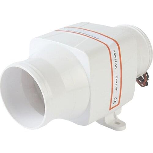 12V 24V 270 CFM Boat Blower 4 Inch In-Line Marine Bilge Air Blower Fan Quiet Blower Vents