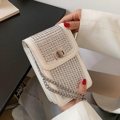 2021 New HOT Diamond Hobo Bag Diamonds Women Clutch Fashion Vintage Shoudler Handbag Diamond Messenger Handbag Femme Purse