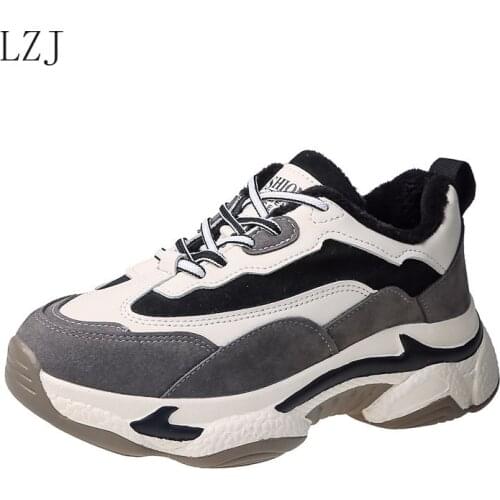 Plus Size Fashion Women Shoes Vulcanize Breathable Mesh Flats Sneakers Comfort Platform Black Chunky Shoes 2019 Desiner Shoe