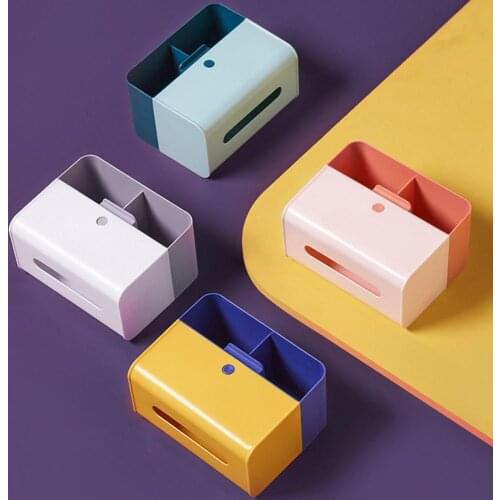 1PCS Tissue Box Dual Layer Large Capacity Plastic Desktop Paper Storage Holder Napkin Storage Box Organizer For Home Dorm