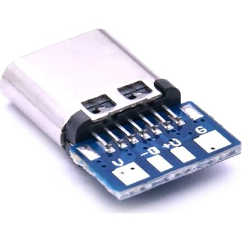 10PCS Micro USB 2.0 Type C Connector 14 Pin Female Socket Receptacle Through Holes PCB 180 Vertical Shield USB