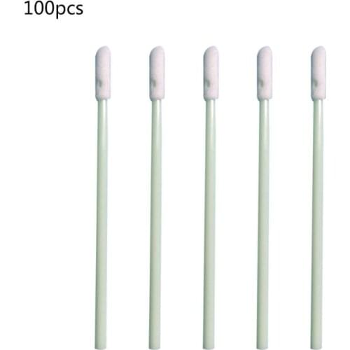 100Pcs/Pack Small Round Head Foam Tip Cleaning Swab Dust Free Sponge Sticks for Inkjet Print Printhead Camera Optical Lens G99E