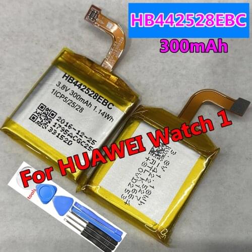 New Original Battery HB442528EBC For HUAWEI Watch 1 Watch1 HB442528EBC 300mAh Batteries