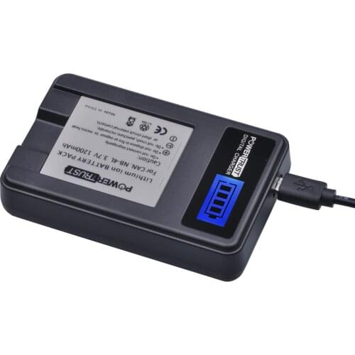 PowerTrust 1200mAh NB-4L NB 4L NB4L Battery + LCD USB Charger for Canon IXUS 60 65 80 75 100 I20 110 115 120 130 IS 117 220 225