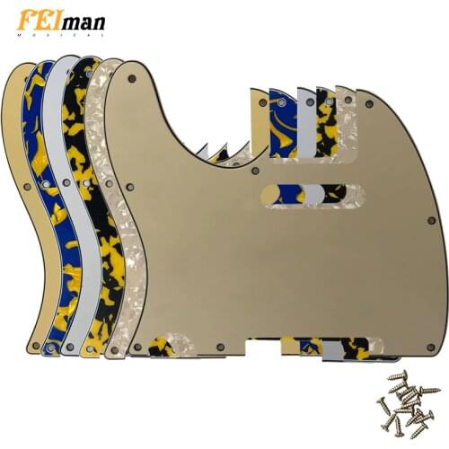 Pleroo Guitar accessories left handed Pickguards For American Standard Tele Telecaster guitar 8 Screw Holes Guitar Scratch Plate