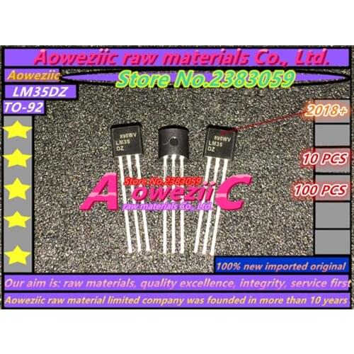 Aoweziic 2018+ 100% new imported original LM35DZ LM35 TO-92 Precision Celsius Temperature Sensor