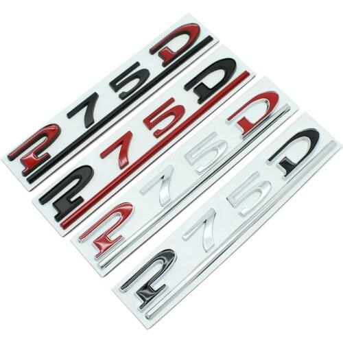 Car Metal Displacement P75D Replace Logo Decals Sticker For Tesla Model 3 S X Y Car Rear Trunk Badge Emblem Styling Sticker