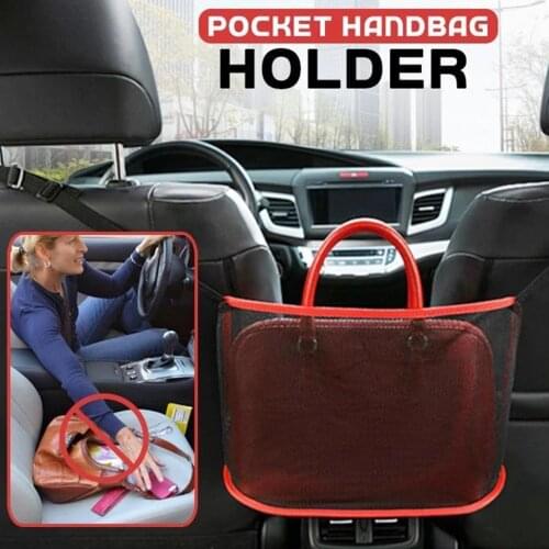 Car Net Pocket Handbag Holder Car Seat Storage Between Seat Storage Pet Net Barrier Dog Net Barrier Auto Interior Accessories