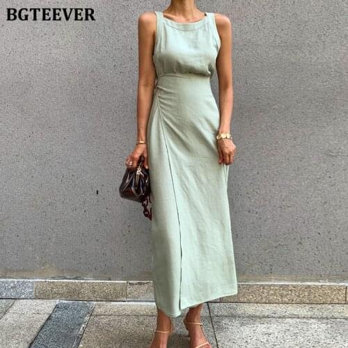 BGTEEVER Summer Linen Dresses