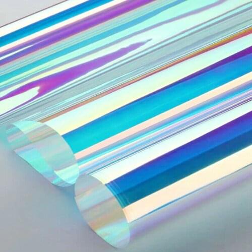 Colored Window Film SUNICE Decorative Film with Chilling Dichroic Iridescent Solar Film Party Wedding Festival DIY Decoration