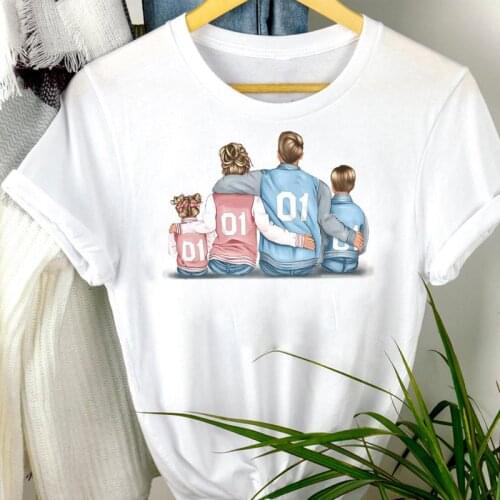 Women Clothes Style Love Sweet Family Mama Mom Mother 90s Cartoon Print Fashion Tshirt Kawaii Female Tee Top Graphic T-shirt