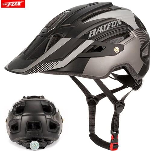 BATFOX Cycling Helmet with Light Bike Ultralight Helmets Intergrally-molded Mountain Road bike Bicycle MTB Helmet Men Women New