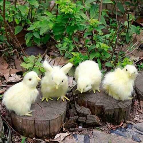 Simulation Lovely Plush Chick Toy Easter Decoration Realistic Animal Doll Kids Birthday Christmas Gift Plush Chicken Ornaments