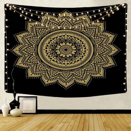India Mandala Tapestry 3D Boho House Tapestries Fabric Mat Art Deco Blanket Curtain Psychedelic Face Printing Living Room Decor