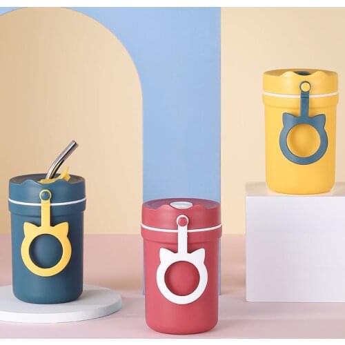 Stainless Steel Insulated Keep Cool Thermos Cup Bottle Vacuum Flasks Portable coffee Cup Travel Breakfast cup Christmas gifts