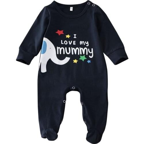 0-6M Infant Newborn Baby Boy Girl Footies Long Sleeve Cartoon Jumpsuit Autumn Spring Baby Clothes Costumes